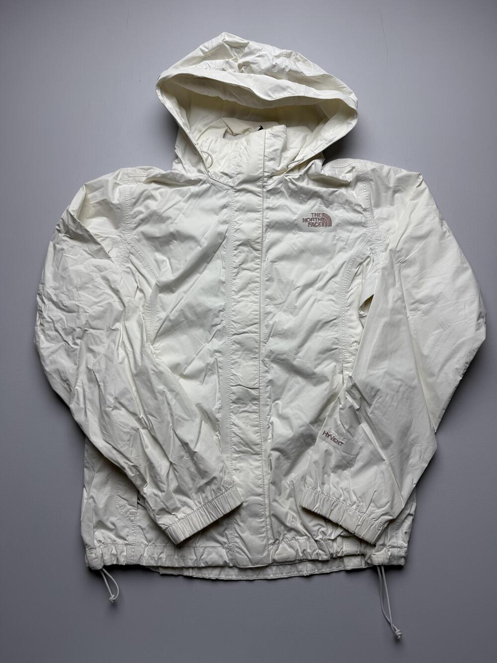 The North Face Jacket Womens Medium White HyVent Rain Coat Waterproof Read
